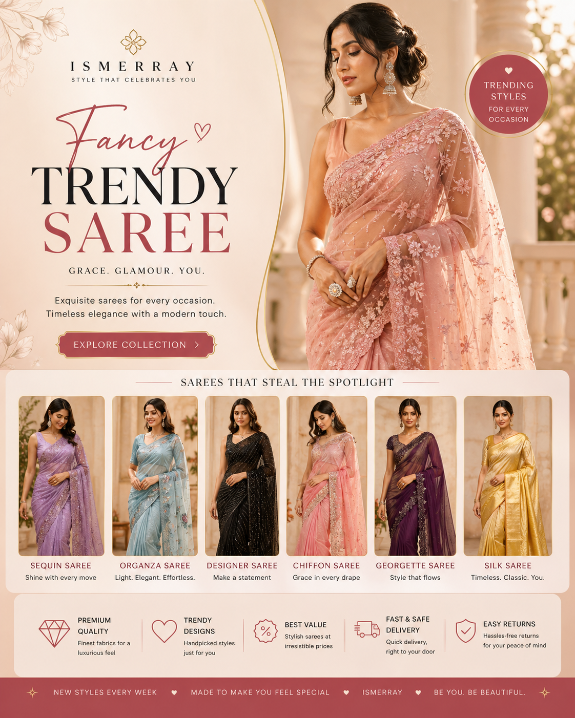 FANCY PARTY WEAR SAREE